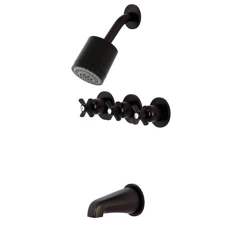 Kingston Brass Tub and Shower Faucet, Oil Rubbed Bronze, Wall Mount KBX8135ZX